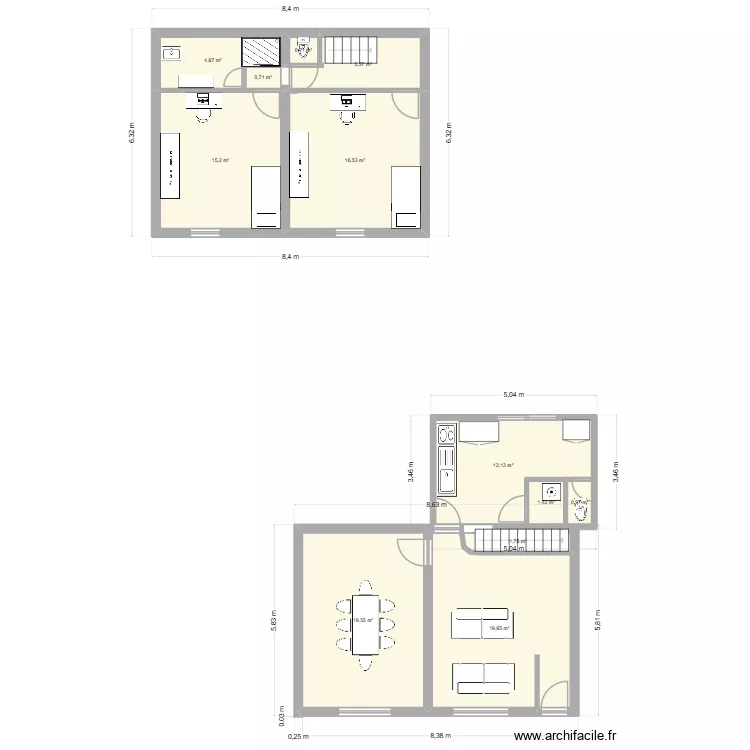 maffle 21 rez. Plan de 