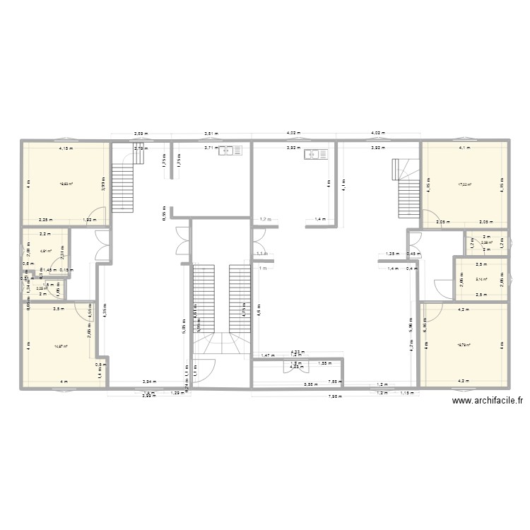 Apt Sebt 17 08 25 M². Plan de 8 pièces et 80 m2