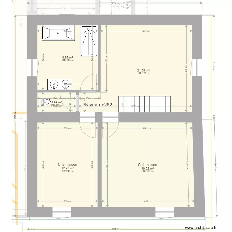 apr&egrave;s transformation  lamontagne sans d&eacute;tail. Plan de 