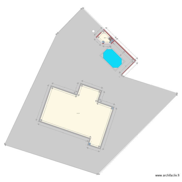 PARCELLE BUZET piscine. Plan de 0 pièce et 0 m2