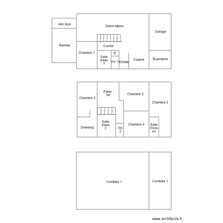 FOUESNANT ROY. Plan de 19 pièces et 90 m2