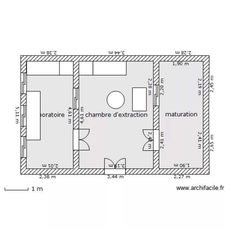 miellerie. Plan de 