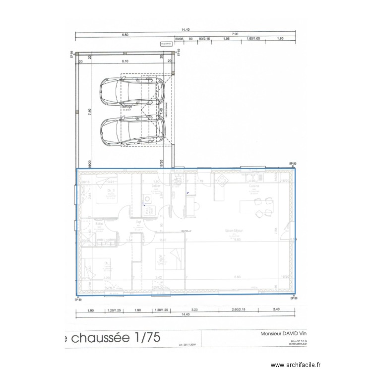 sortie gaine. Plan de 0 pièce et 0 m2