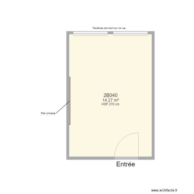 Bureau 2B040 FS. Plan de 0 pièce et 0 m2