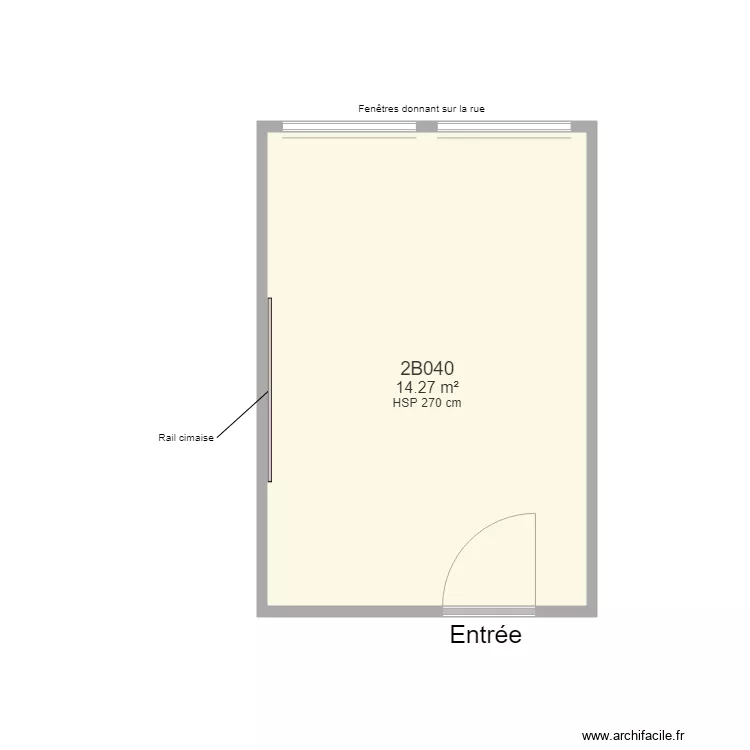 Bureau 2B040 FS. Plan de 