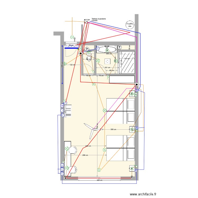 Chambre G façade Etage 1 2 3 élec du 22 02 20 . Plan de 0 pièce et 0 m2