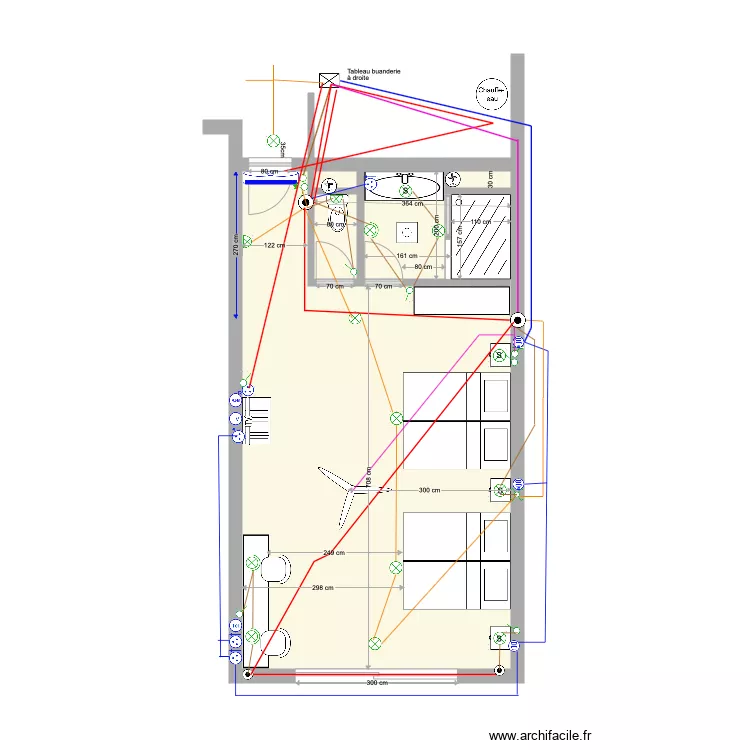 Chambre G fa&ccedil;ade Etage 1 2 3 &eacute;lec du 22 02 20 . Plan de 
