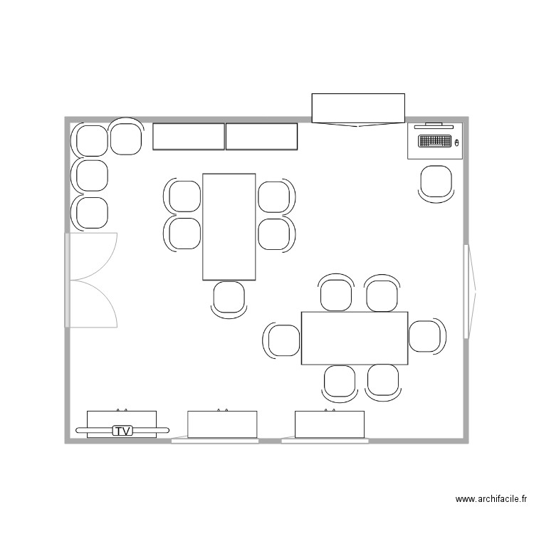 Salle de classe 1 a2. Plan de 0 pièce et 0 m2