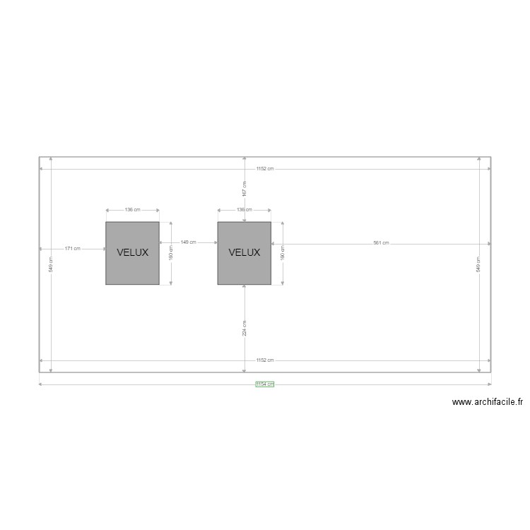 photovoltaique. Plan de 1 pièce et 63 m2