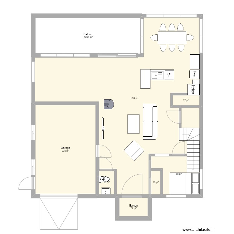 MM rdc -v.2. Plan de 8 pièces et 114 m2