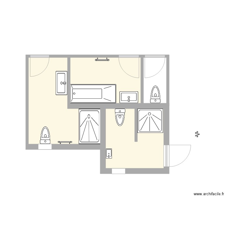 BADEFORT aménagement 1. Plan de 0 pièce et 0 m2