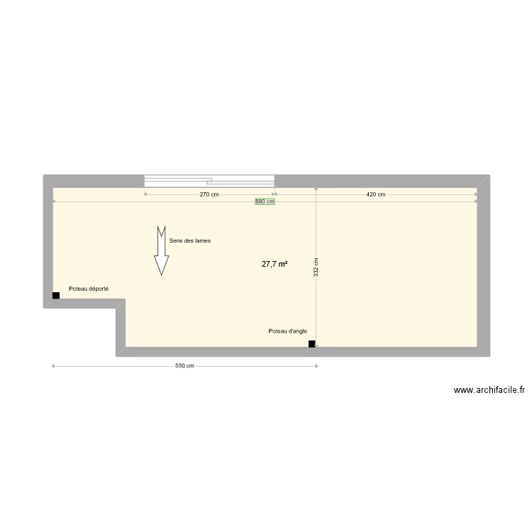 THUIN MOREAU1. Plan de 1 pièce et 28 m2