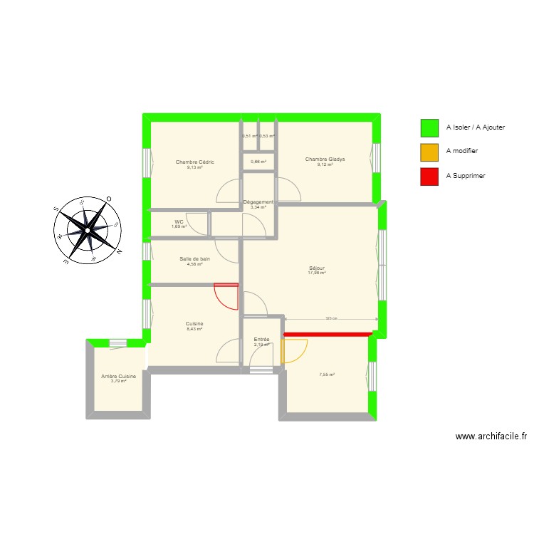 Gladys P1. Plan de 0 pièce et 0 m2