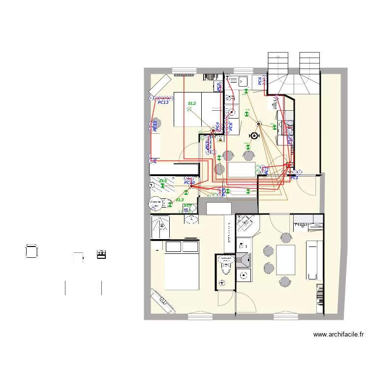 2eme &eacute;tage V09. Plan de 