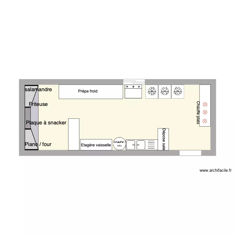 cuisine Roof Top. Plan de cuisine Roof Top. Plan de