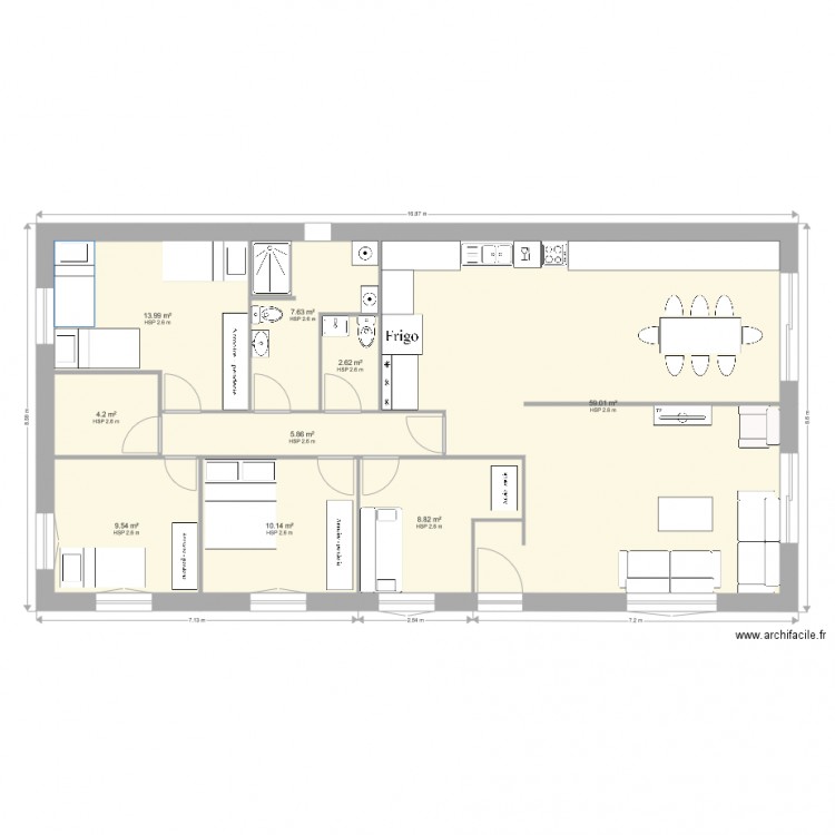 plan maison longere. Plan de 0 pièce et 0 m2