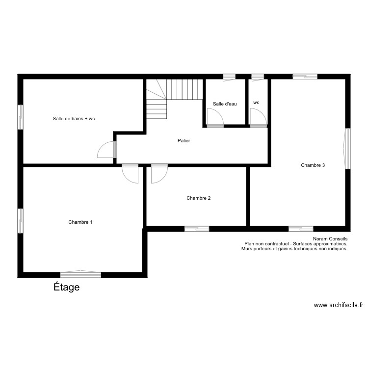 Plan Desmare étage. Plan de 0 pièce et 0 m2