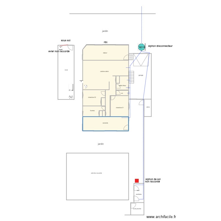 perrin 1121 ass. Plan de 18 pièces et 237 m2