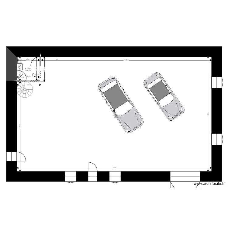 garage. Plan de garage. Plan de
