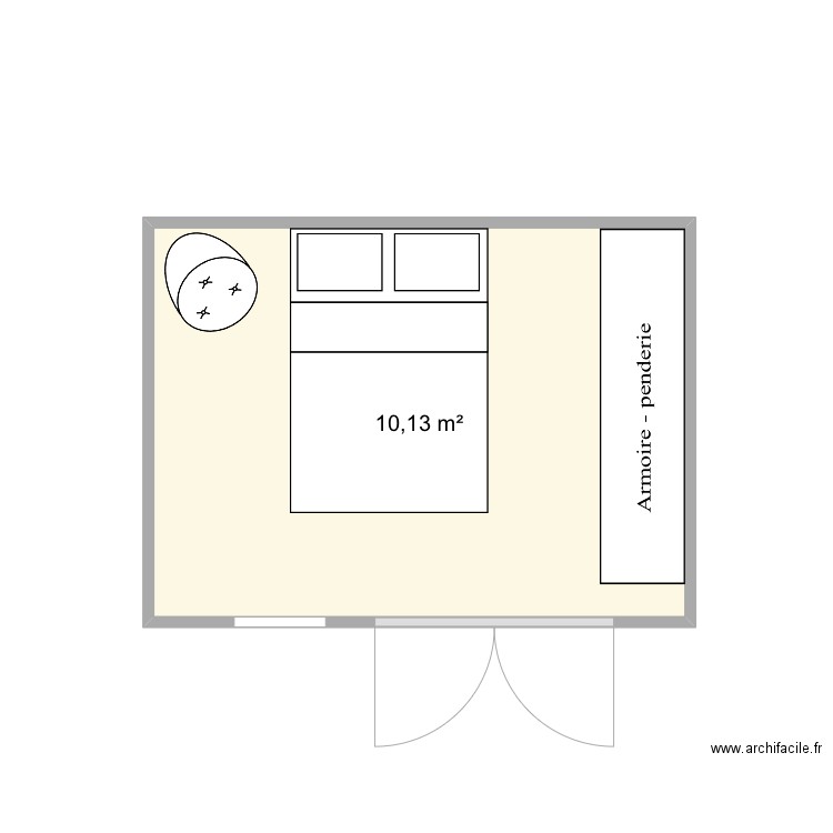 Maison bvd de la Madeleine 2. Plan de 1 pièce et 10 m2