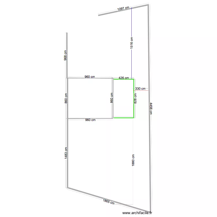 parcelle 108 Implantation garage motif. Plan de 