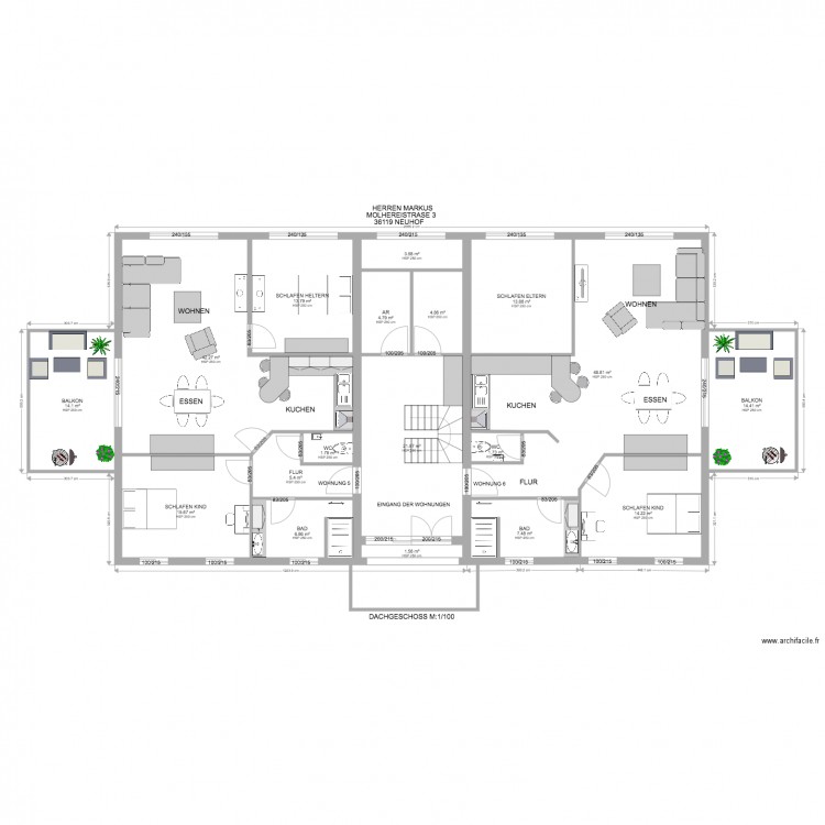 FULDA . Plan de 0 pièce et 0 m2