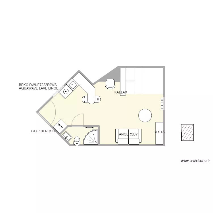 VAUTHIER shoping list. Plan de 