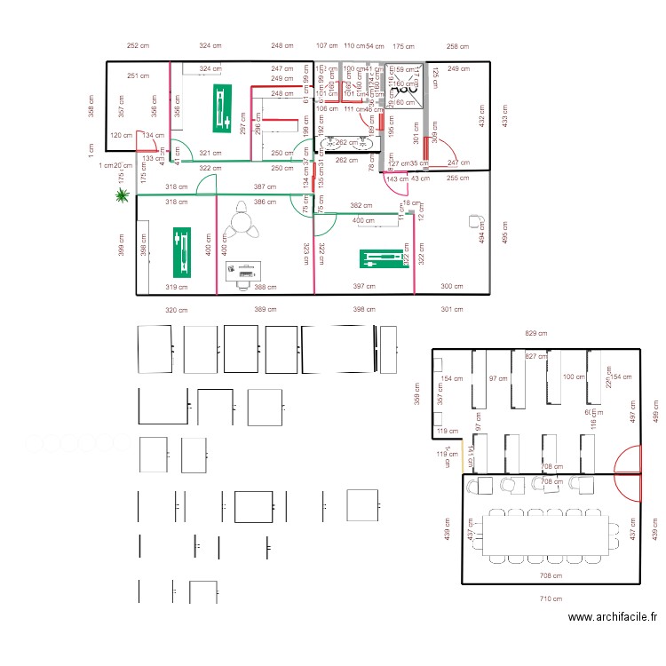 CLINIQ 7 AV  23. Plan de 15 pièces et 194 m2