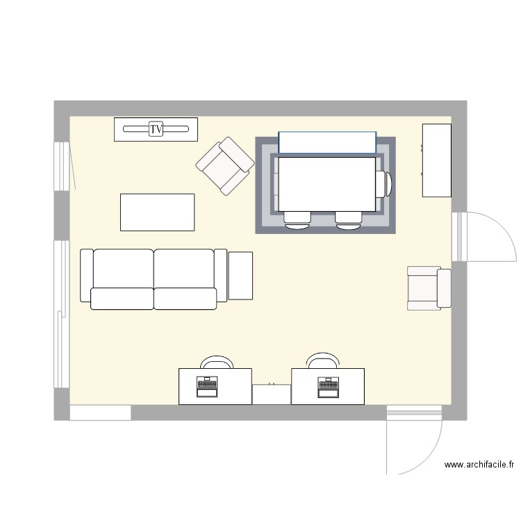 Salon Mittel V3. Plan de 0 pièce et 0 m2