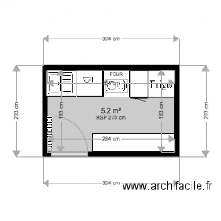 Cuisine Villa Boissière V2. Plan de 0 pièce et 0 m2