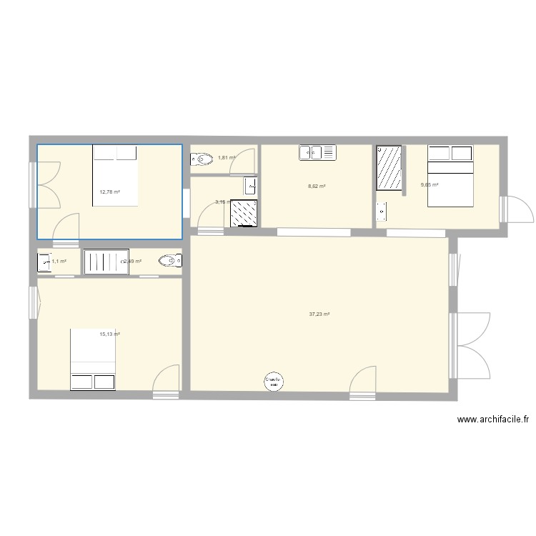 Extension Villa Piana. Plan de 0 pièce et 0 m2