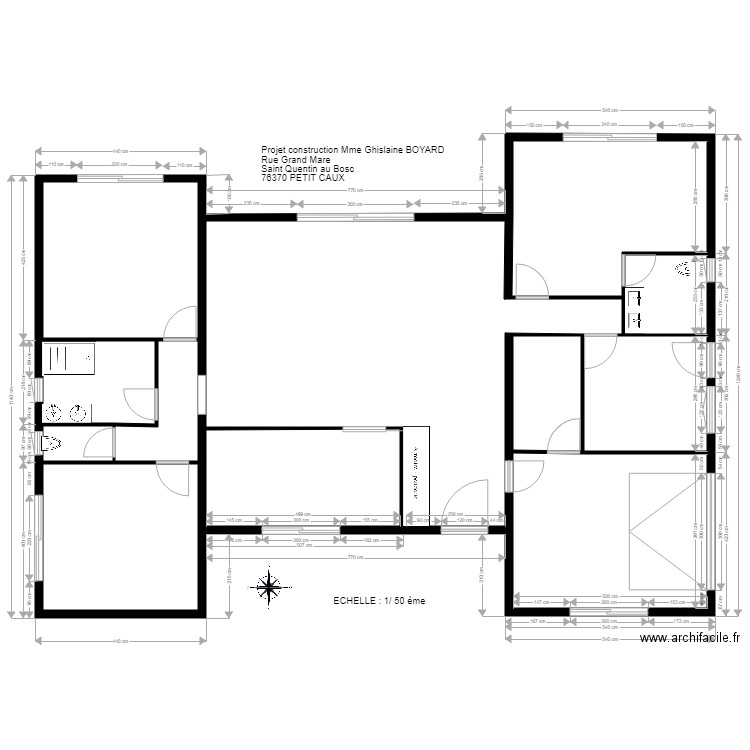 maison plan intérieur pour implantation. Plan de 0 pièce et 0 m2