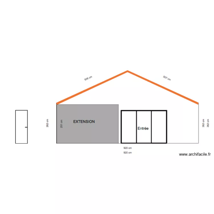 fa&ccedil;ade . Plan de 