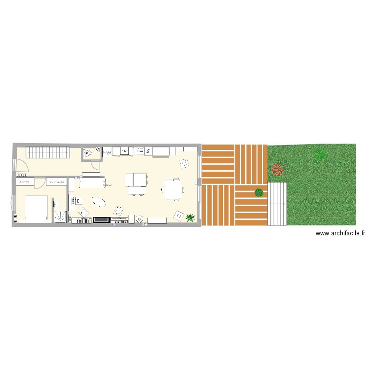 GRASSET. Plan de 1 pièce et 70 m2