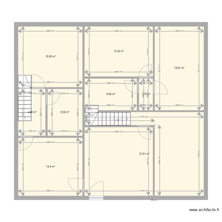 esserts etage. Plan de 0 pièce et 0 m2