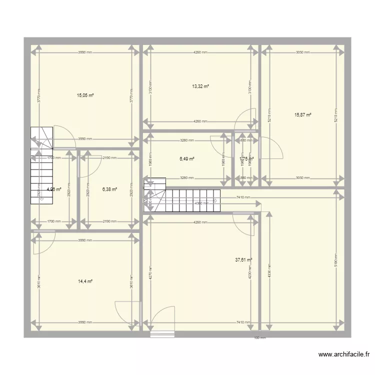 esserts etage. Plan de 