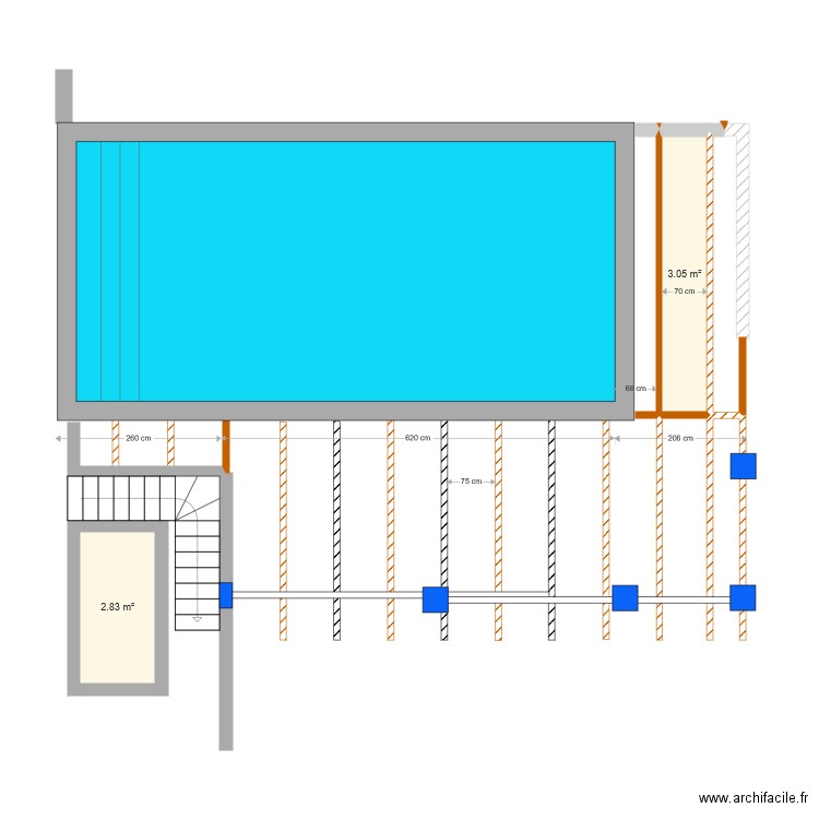 terrasse bois pilotis. Plan de 0 pièce et 0 m2