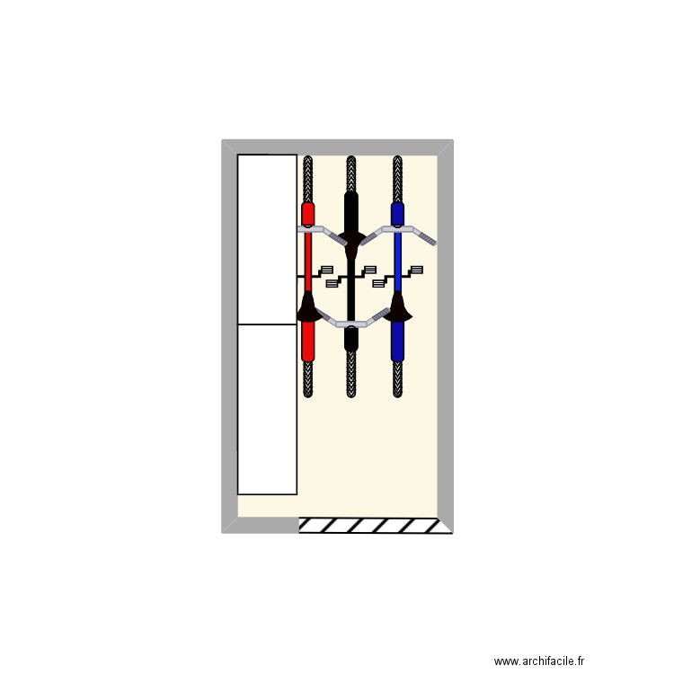 Cave. Plan de 1 pièce et 3 m2