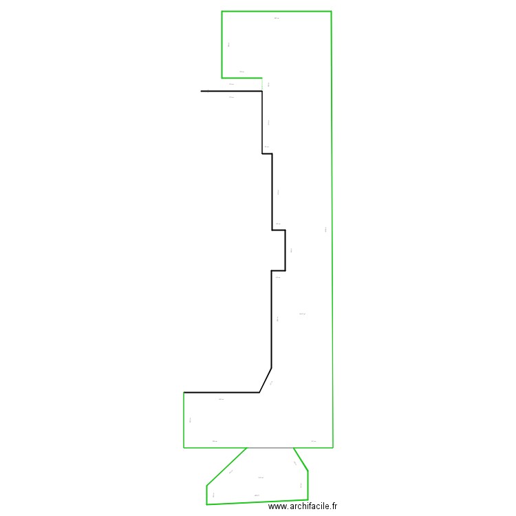 Cornu extérieurs. Plan de 2 pièces et 299 m2