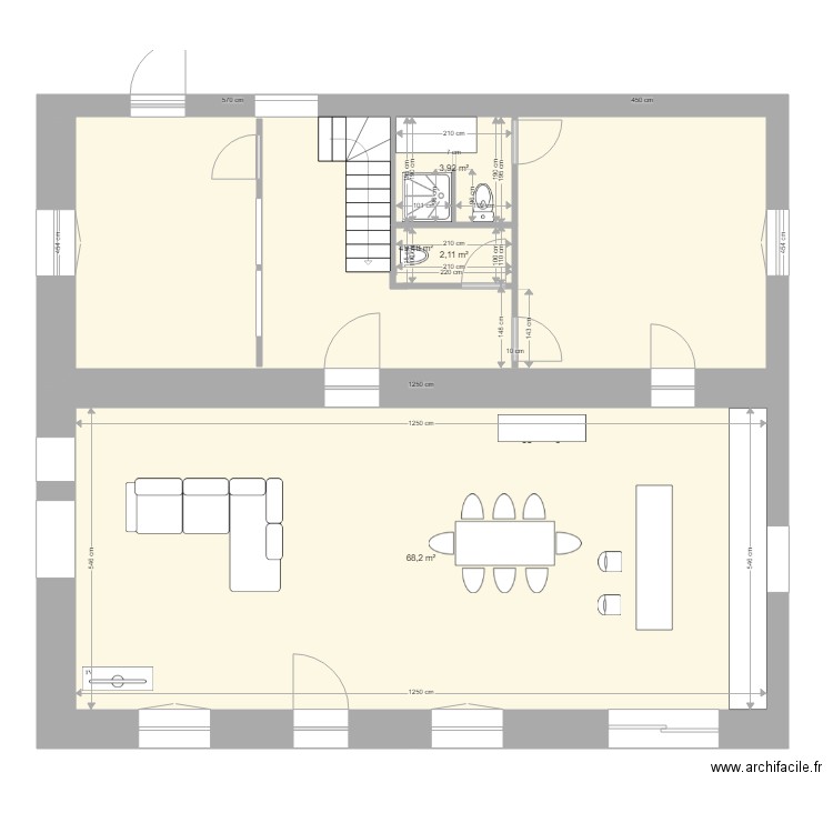 maison 2. Plan de 4 pièces et 124 m2