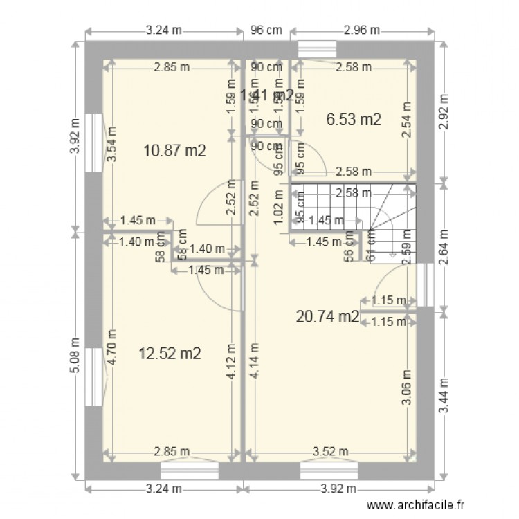 etage. Plan de 0 pièce et 0 m2