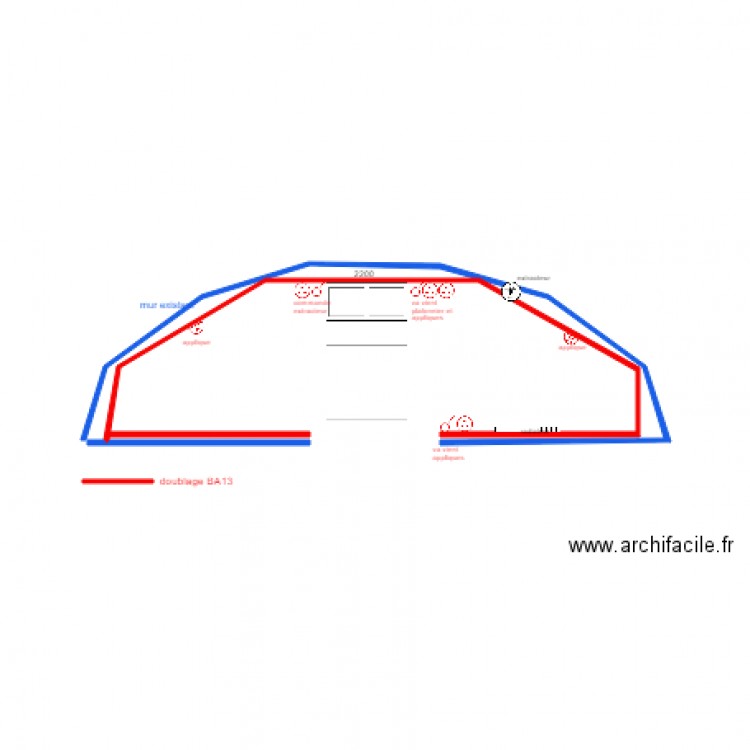 chambre studio. Plan de 0 pièce et 0 m2