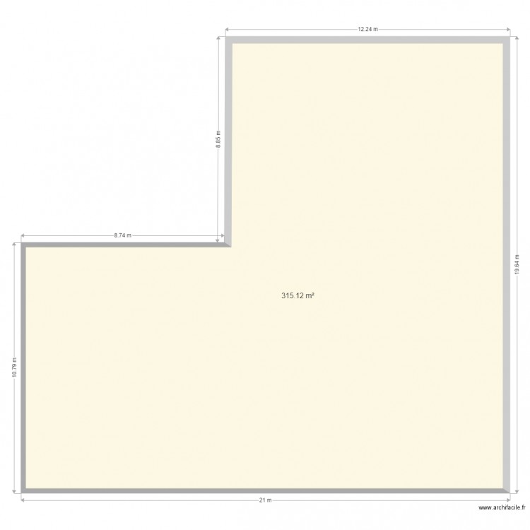 Superficie hangar extension. Plan de 0 pièce et 0 m2
