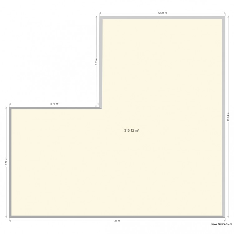 Superficie hangar extension. Plan de 0 pièce et 0 m2