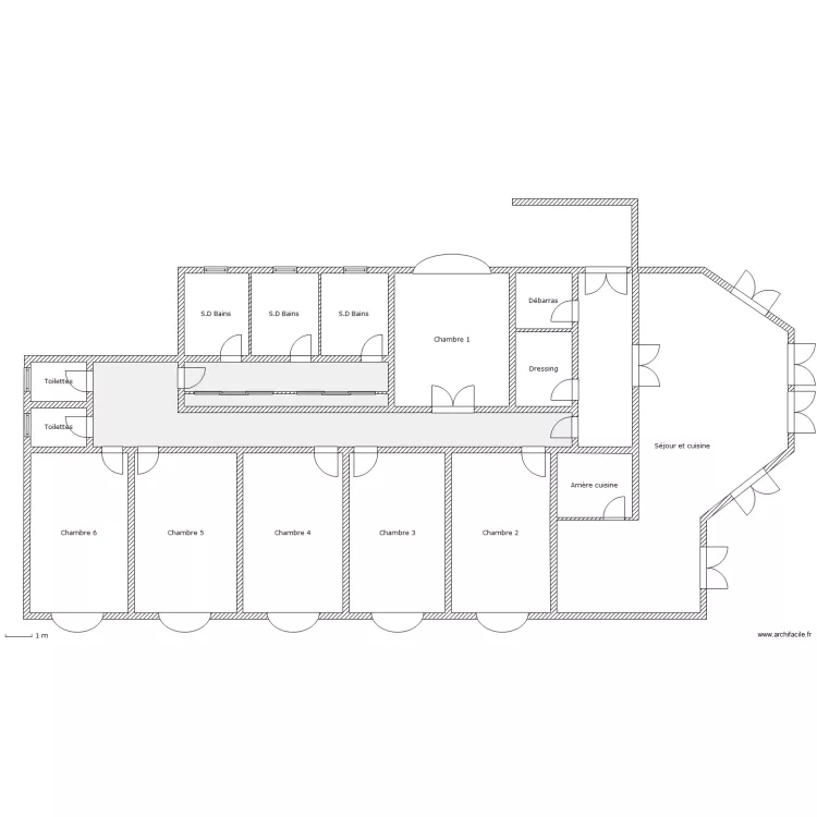 Grande maison am&eacute;ricaine type. Plan de 