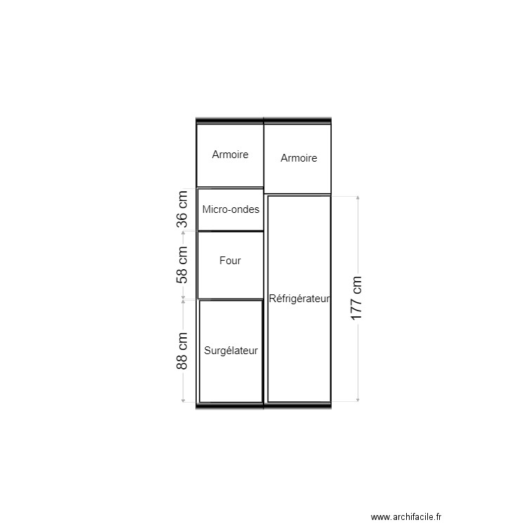 cuisine. Plan de 0 pièce et 0 m2