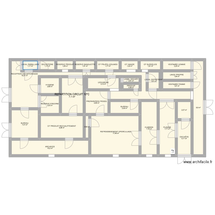 PLAN CUISINE ANATOLE FRANCE AULNAY S/B. Plan de 0 pièce et 0 m2