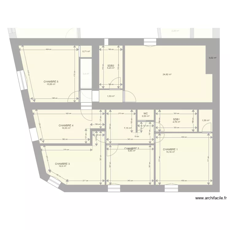 4RDP V3 meublée. Plan de 4RDP V3 meublée. Plan de