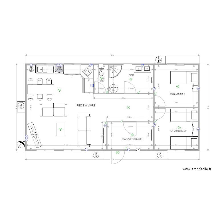 LOCAUX ANTIFER AVEC ELEC MODIFIIE. Plan de 0 pièce et 0 m2