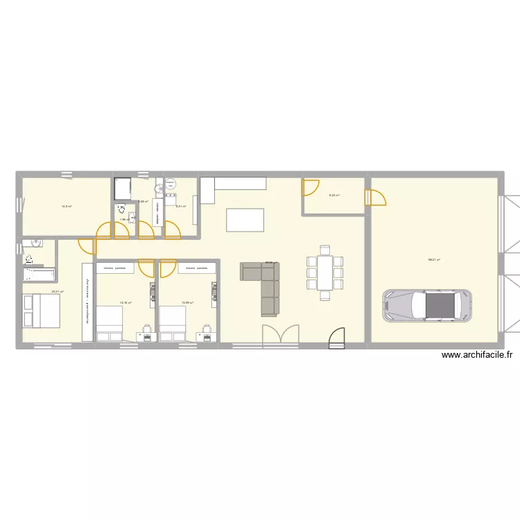 Lap1 HD. Plan de 10  et 208 m²